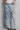 POL Lace-Overlay Printed Patchwork Contrast Denim Waistband Pant