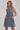 Scallop Striped Denim Dress